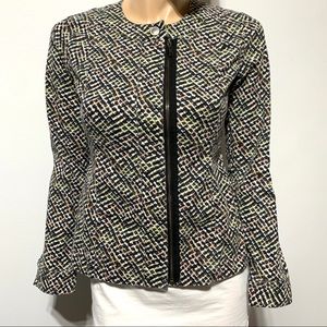 Cabi Clifside Moto Jacket Zip Printed Size XS